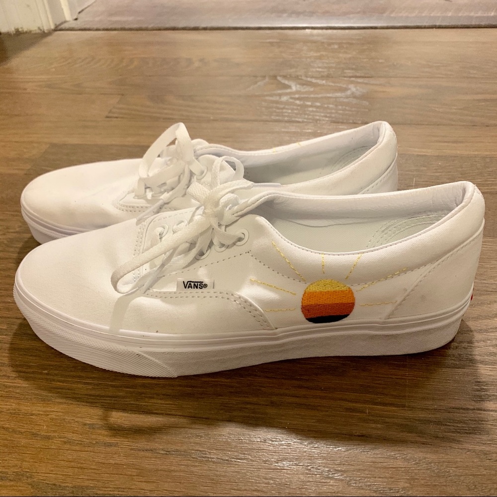 Vans white sunset sneakers